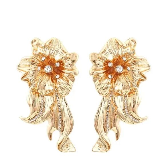 Vintage style flower earrings M132 - Picture 1 of 5